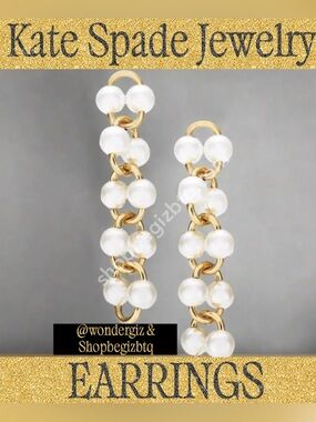🆕 Authentic Kate Spade New York White Multi Nouveau Pearls Earring’s